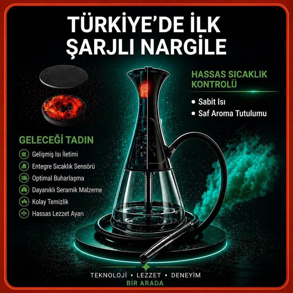 EBeleaf Elektrikli Şarjlı Nargile - Kömürsüz ve Taşınabilir Set
