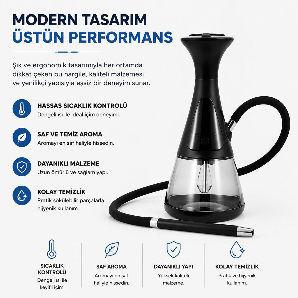 EBeleaf Elektrikli Şarjlı Nargile - Kömürsüz ve Taşınabilir Set