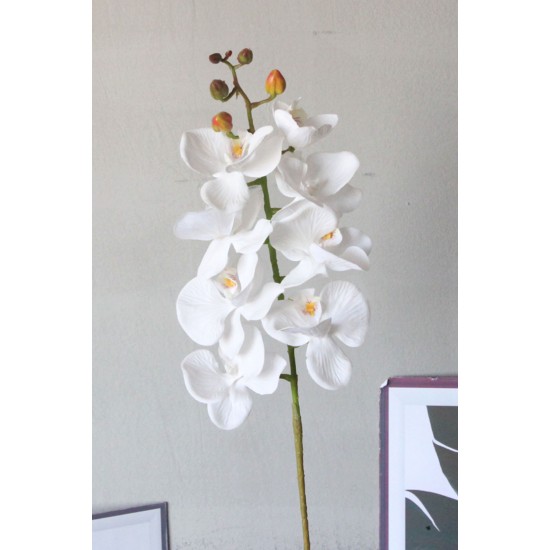 Orkide Çiçek Taş Saksı Rose Gölgeli Papatyalar & Yeşilliklerle Çevrili 77 cm Yapaylar