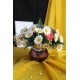 Pembe Güller 2 Adet 25 Adet Papatya Başlıklı Yapay Çiçek Taş Rose Gölgeli Saksı