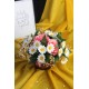 Pembe Güller 2 Adet 25 Adet Papatya Başlıklı Yapay Çiçek Taş Rose Gölgeli Saksı