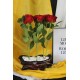 Saksı Özel Model Rose Gölgeli Güller 6 Adet Kırmızı Yapay
