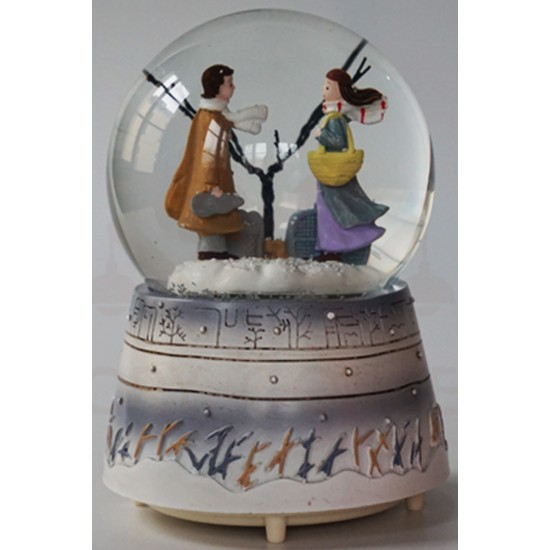 Kış Masalı Kar Küresi Otomatik Püskürtmeli Müzikli  Işıklı