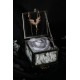 Dekoratif Kutu Kapaklı Camlı Metal Beyaz Gül Melek Kolye Hediye