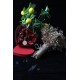 Papatya Kolye Altın Kaplama Özel Kalp Kutuda & Mini Demet 3'lü  Güller Sevgiliye Hediye