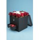 Kırmızı ve Beyaz Güller 15 Adet Kutu Dolusu Siyah Çekmeceli & Kar Tanesi Kolye Sevgiliye Hediye