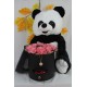 Kutu Dolusu Güller 9 Adet Altın Kaplama Papatya Kolye Sevimli Peluş Panda Kaliteli 50 cm Set