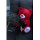 SevimliKırmızı PeluşAyıcık 50Cm KaliteliGül&Cipso SarmalıRomantik ÇiçekDemetiSet SevgiliyeHediye