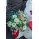 Sevgiliye Sevimli Beyaz Ayıcık Kaliteli 50 cm Papatya Cipsolarla Sarılı Buket Set Hediye