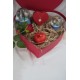 Kalp Kutu Dolusu Kar Küreleri Papatya Kolye Gül Kalp Işık Sevgiliye Hediye