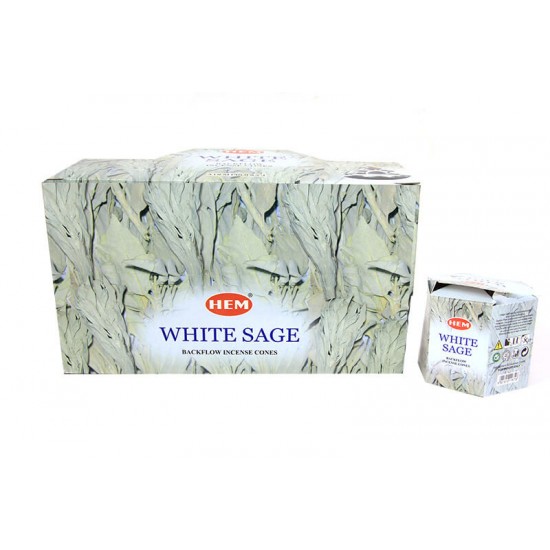 White Sage Back Flow Cones